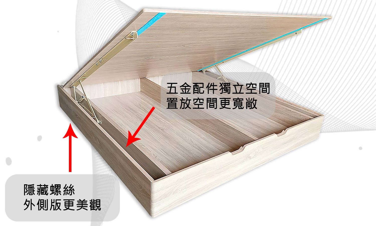 新二代大一桶安全省力緩衝後掀床:圖片 4
